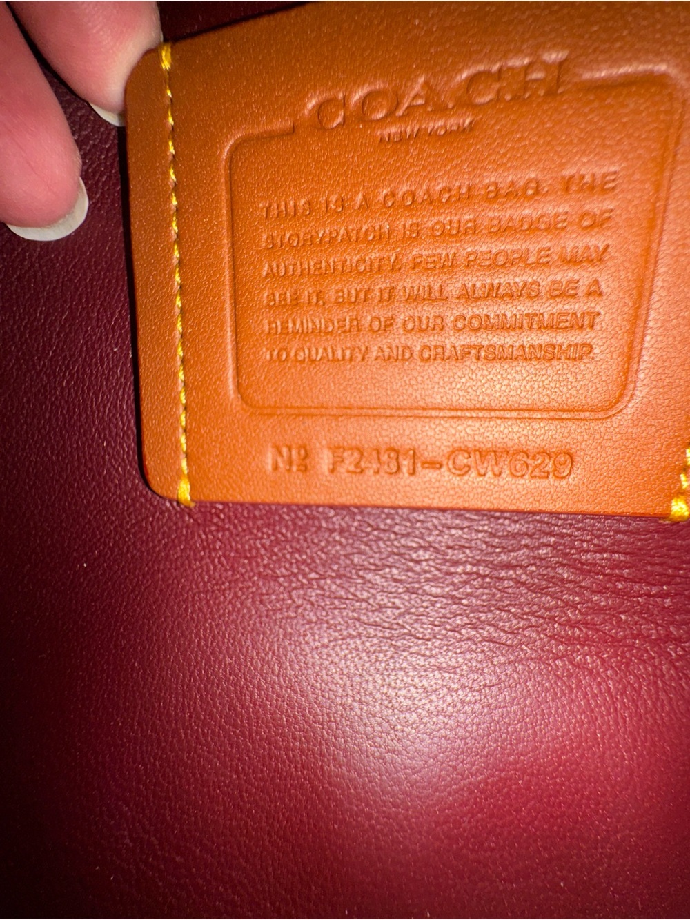 Coach Times Square Tabby in Merlot CW629 - Picture 6 of 9